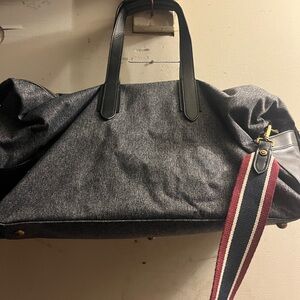 Stylish Black and Gray Weekender Bag|Jcrew